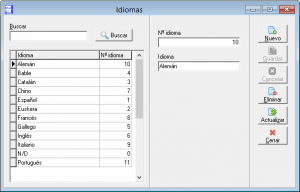 Idioma formulario