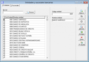 Entidades bancarias Mediator