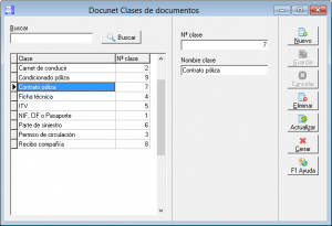 Docunet clases de documentos